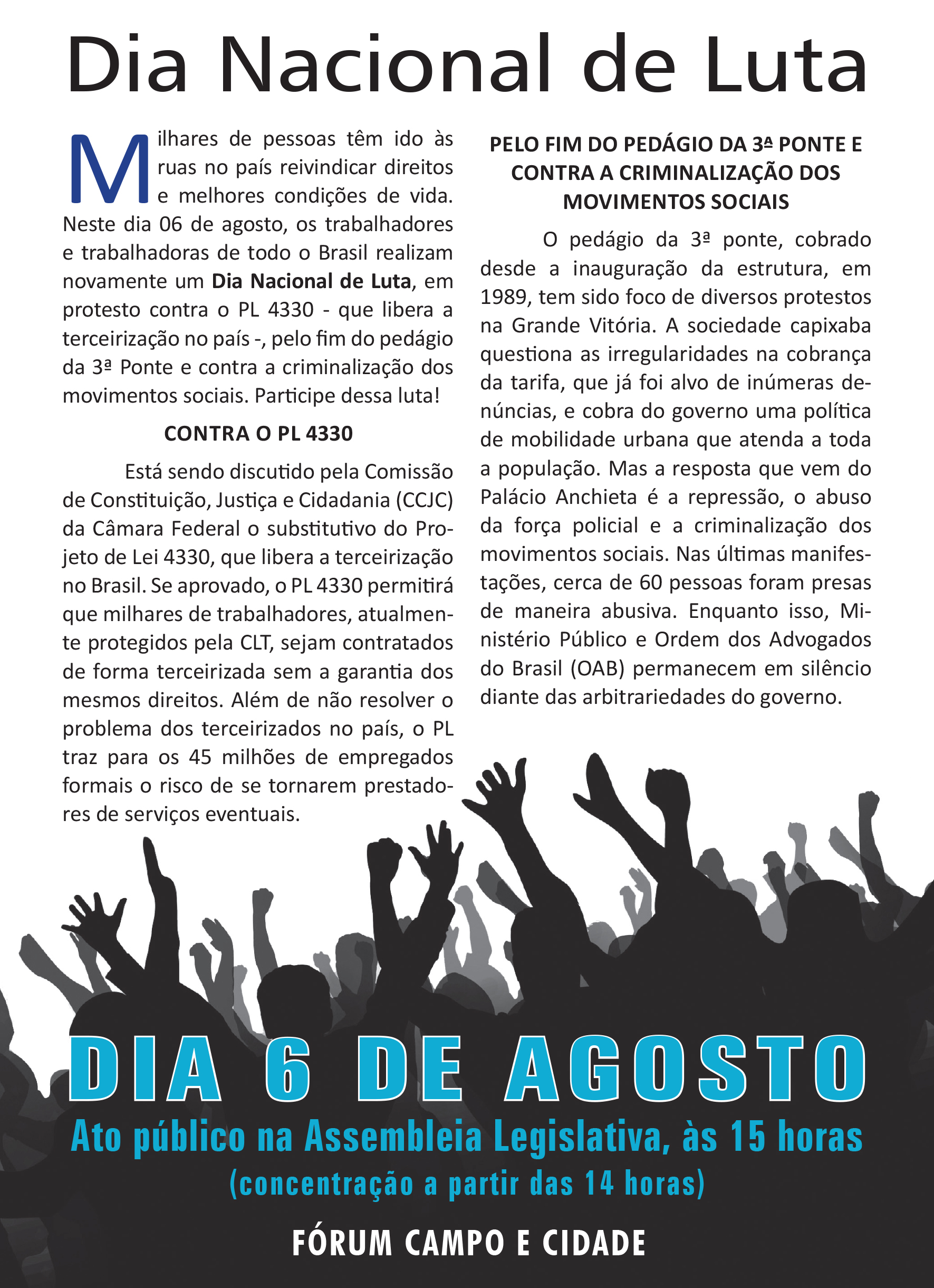 Panfleto Dia Nacional de Luta 06